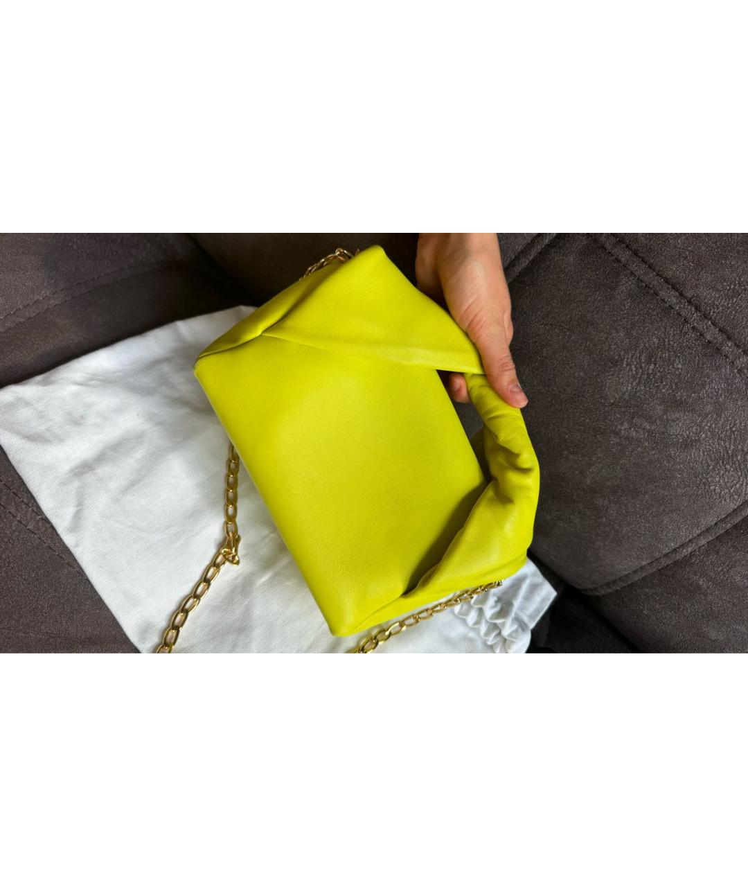 J.W.ANDERSON Желтая кожаная сумка через плечо, фото 3