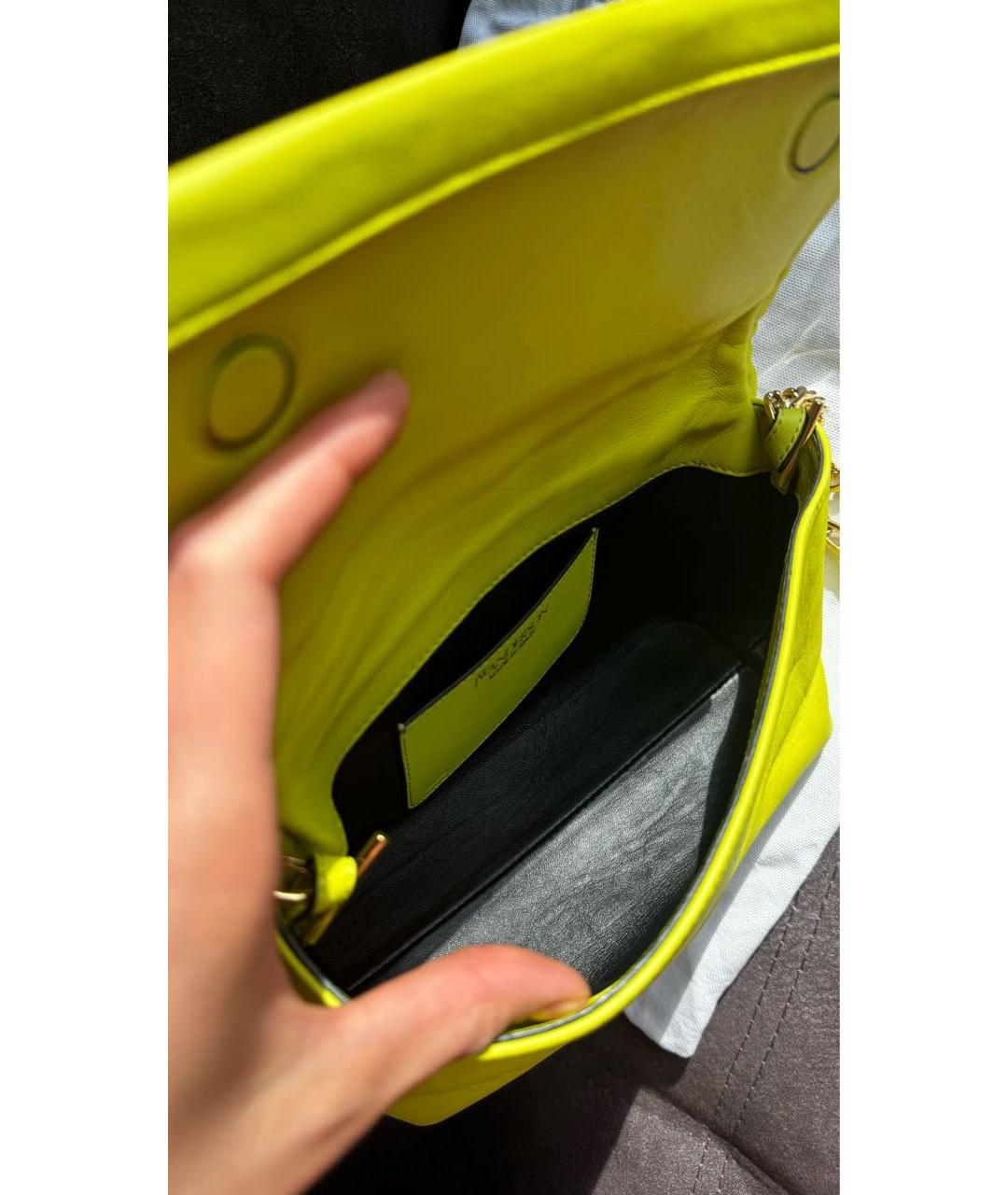 J.W.ANDERSON Желтая кожаная сумка через плечо, фото 5