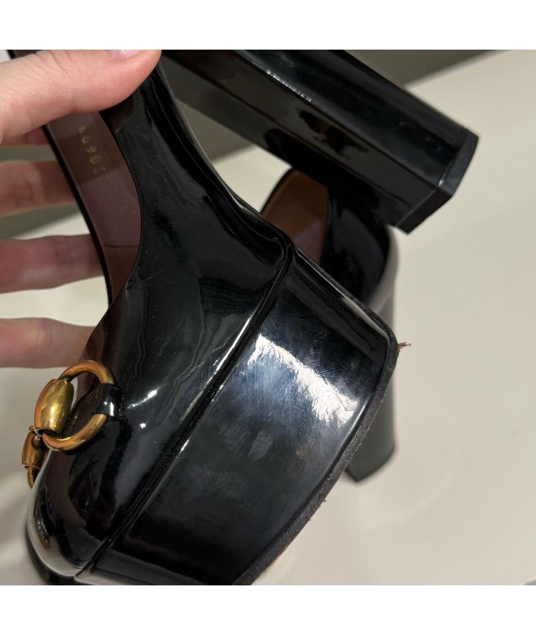 GUCCI Черные туфли из лакированной кожи, фото 8