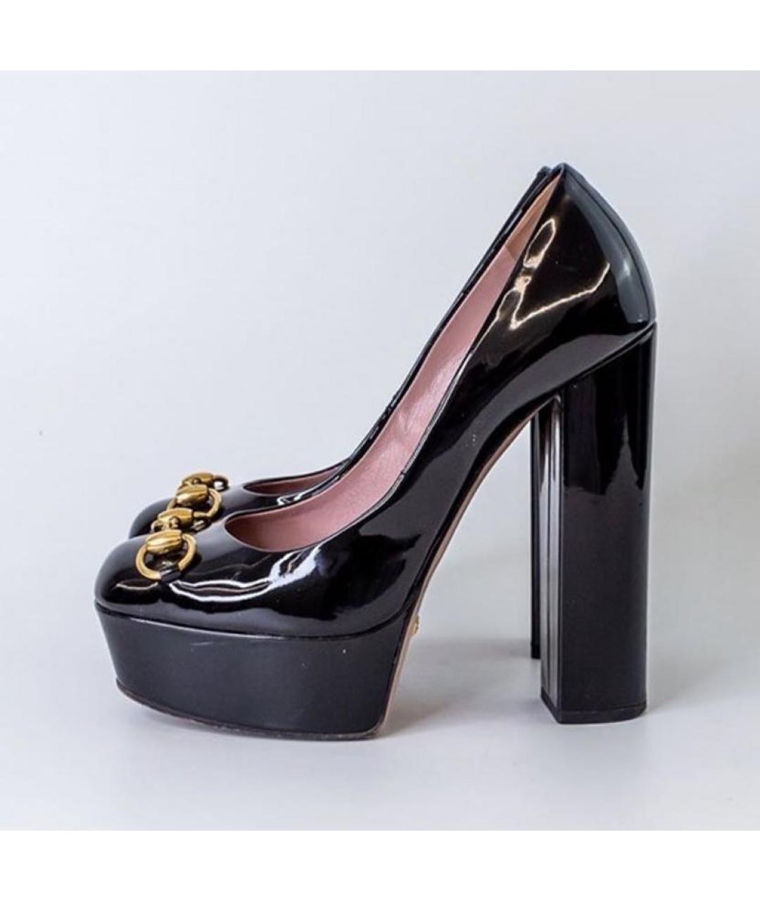 GUCCI Черные туфли из лакированной кожи, фото 9