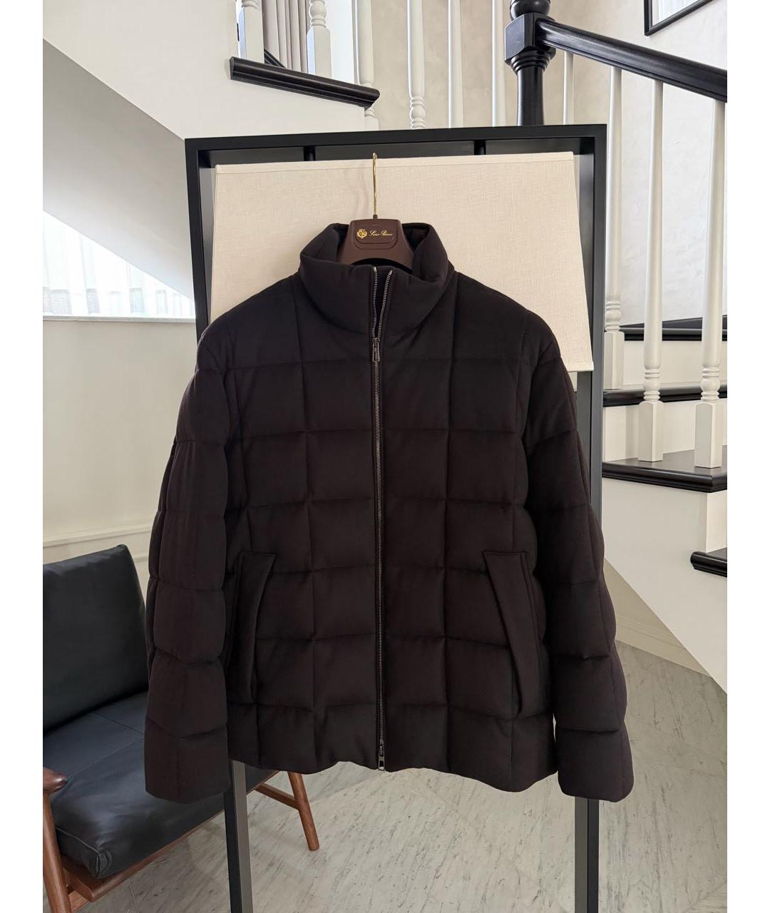 LORO PIANA Коричневый кашемировый пуховик, фото 8