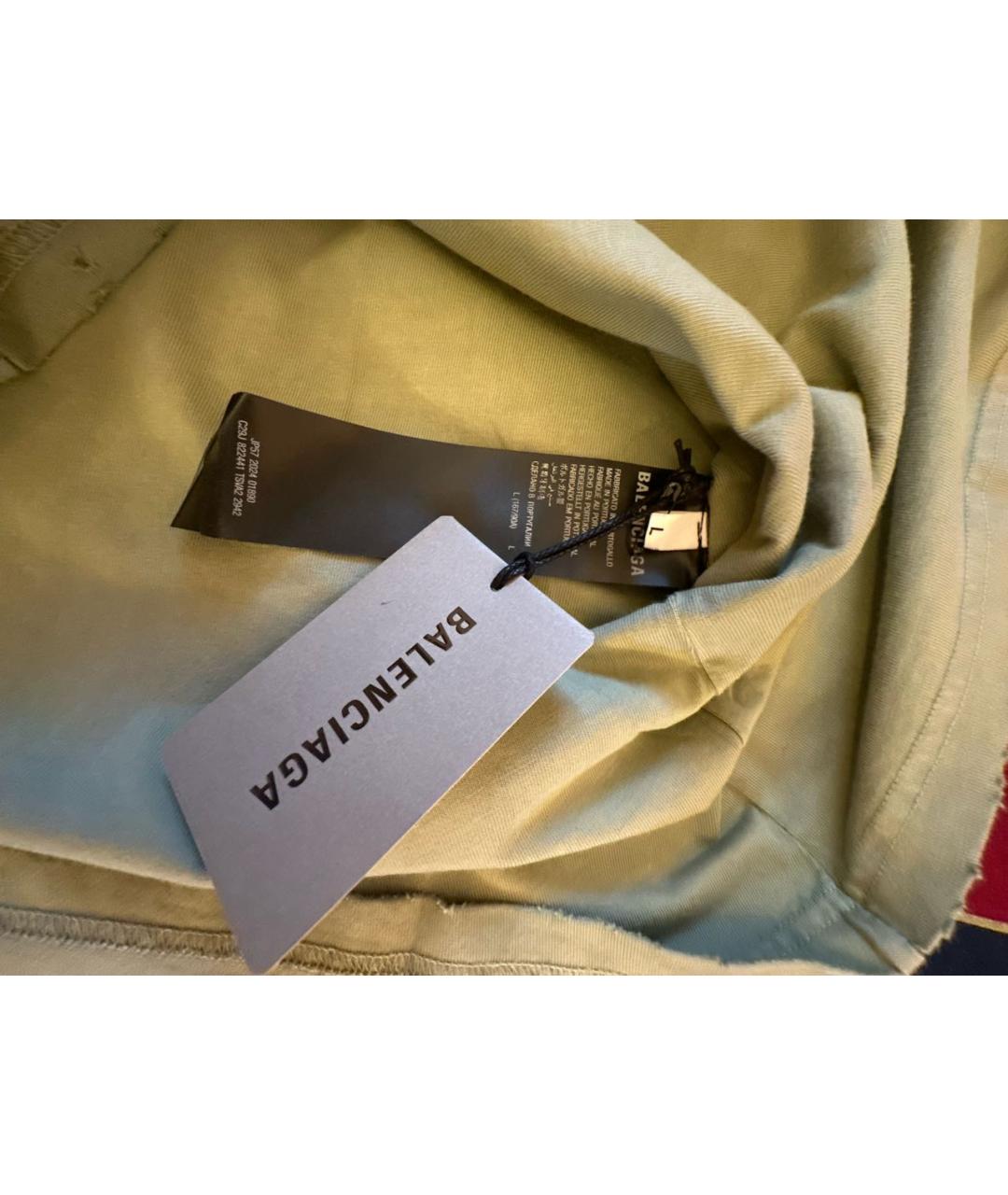 BALENCIAGA Хлопковая футболка, фото 2