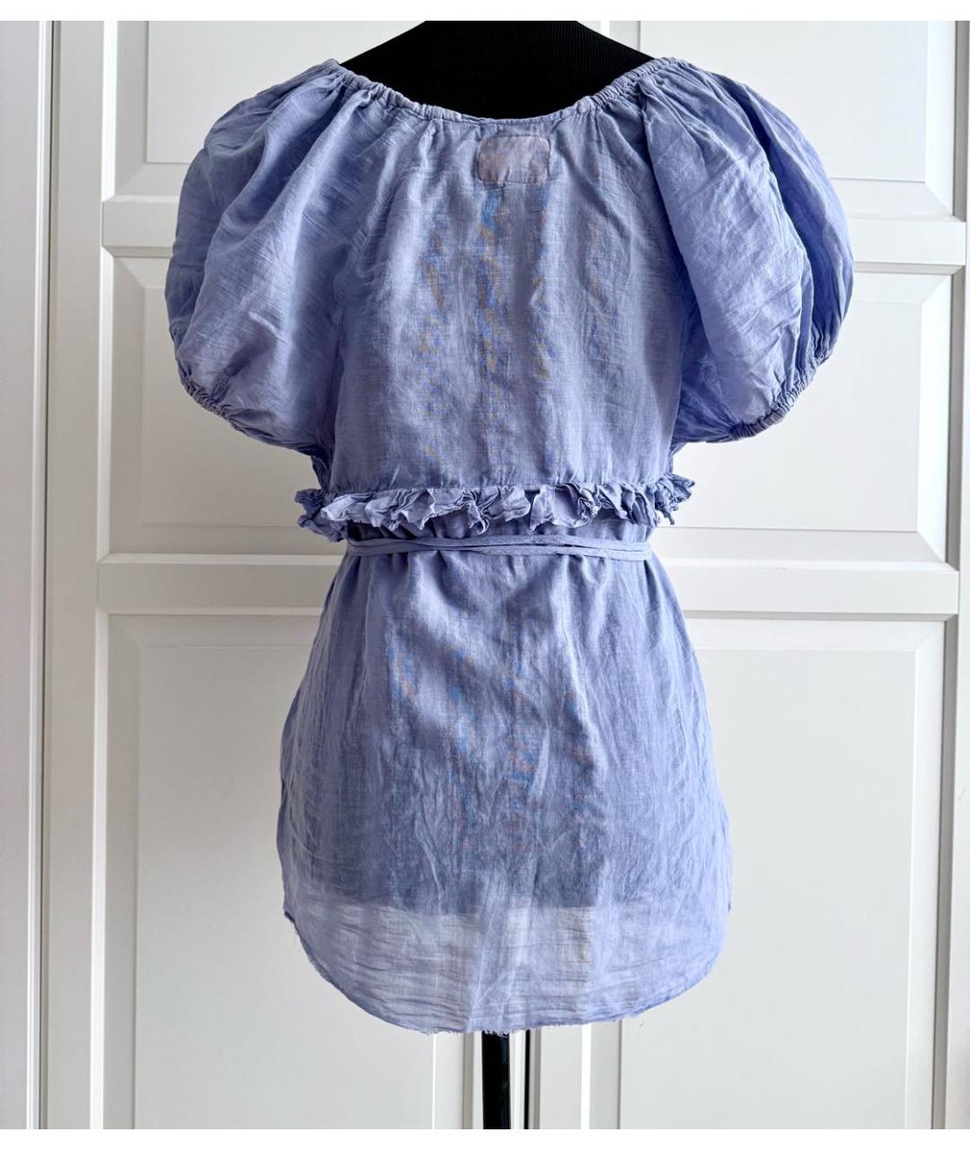 VIVIENNE WESTWOOD Голубая хлопковая блузы, фото 2