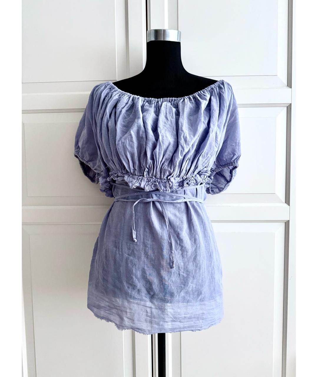 VIVIENNE WESTWOOD Голубая хлопковая блузы, фото 7