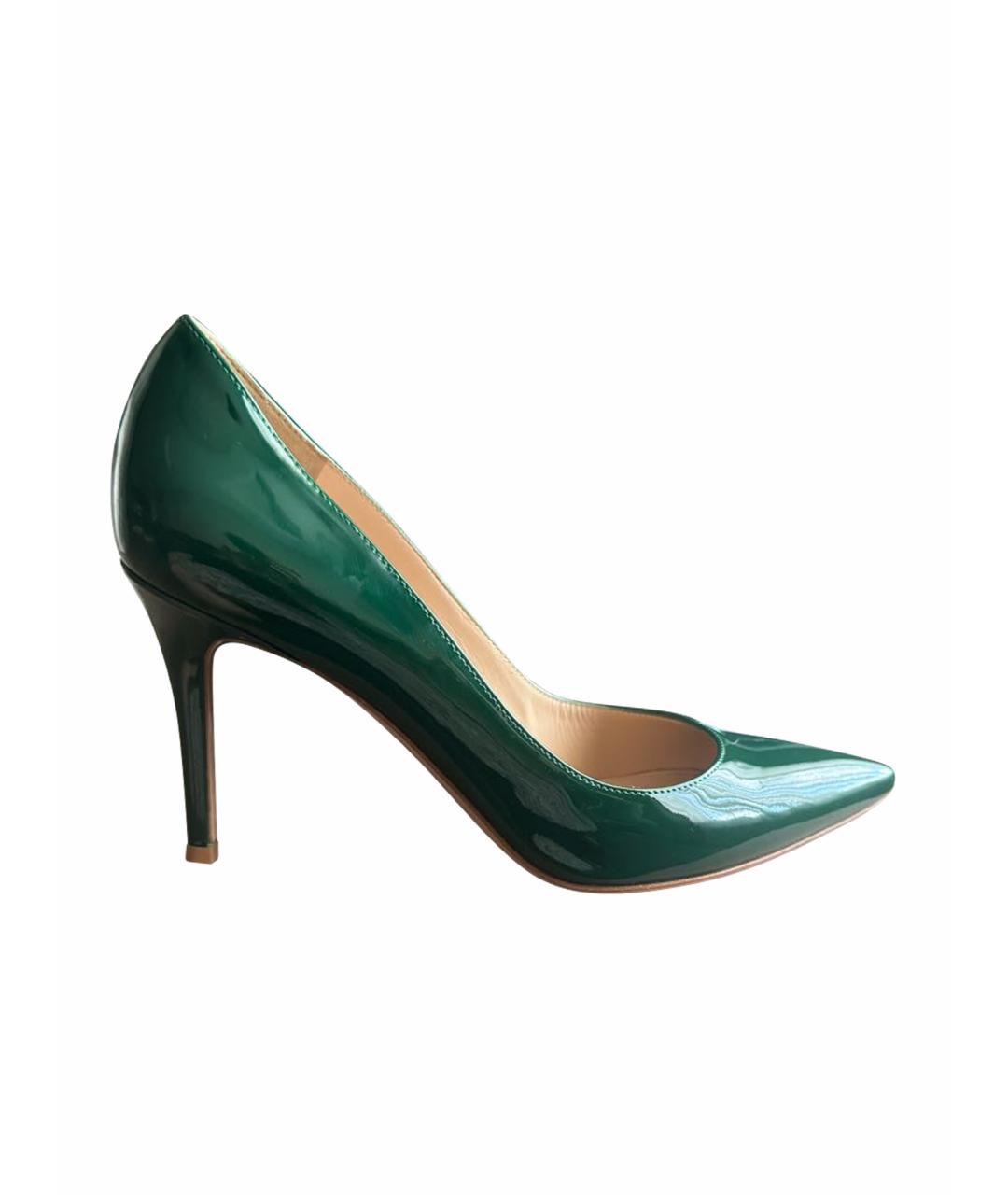 GIANVITO ROSSI Зеленые туфли из лакированной кожи, фото 1