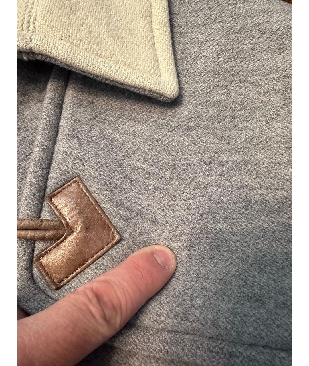 HERMES Серое шерстяное пальто, фото 7