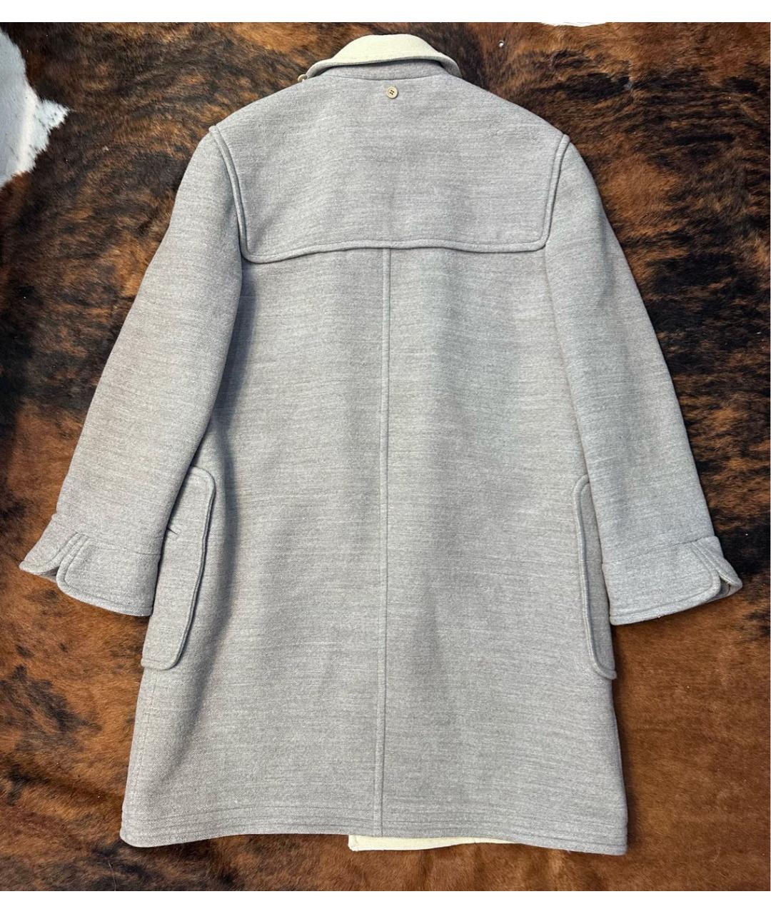 HERMES Серое шерстяное пальто, фото 2
