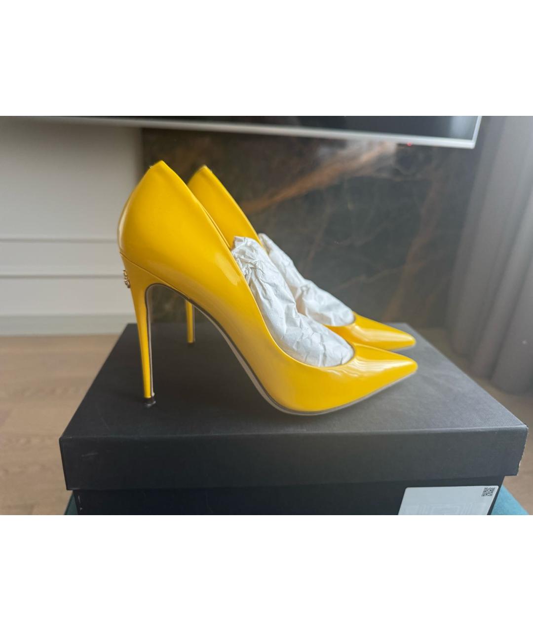 DOLCE&GABBANA Желтые туфли из лакированной кожи, фото 2