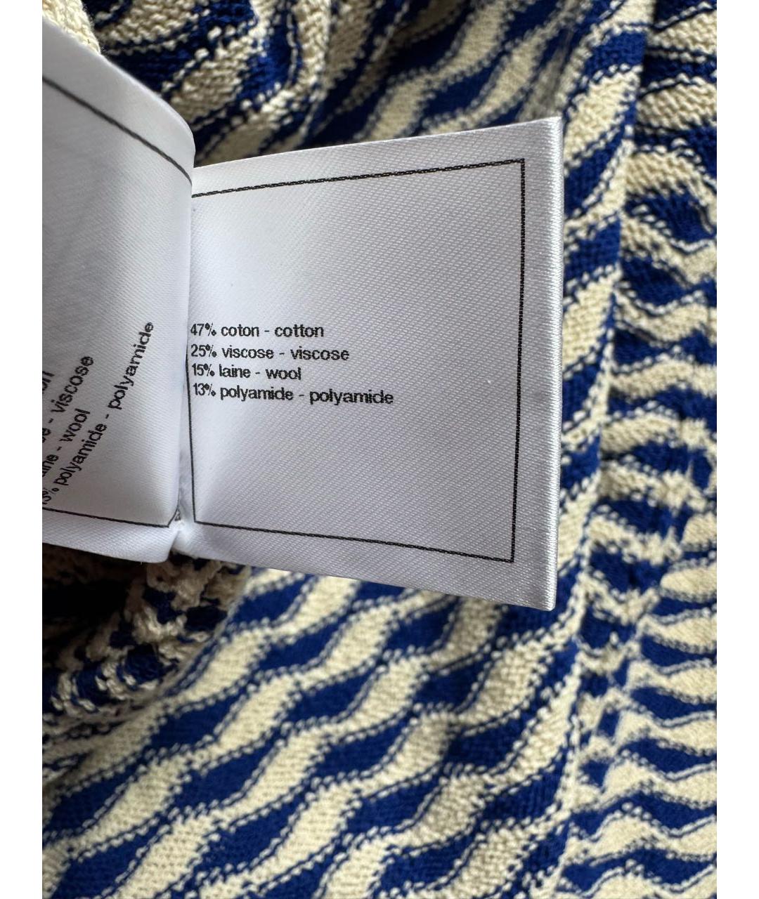 CHANEL Синее хлопковое повседневное платье, фото 6