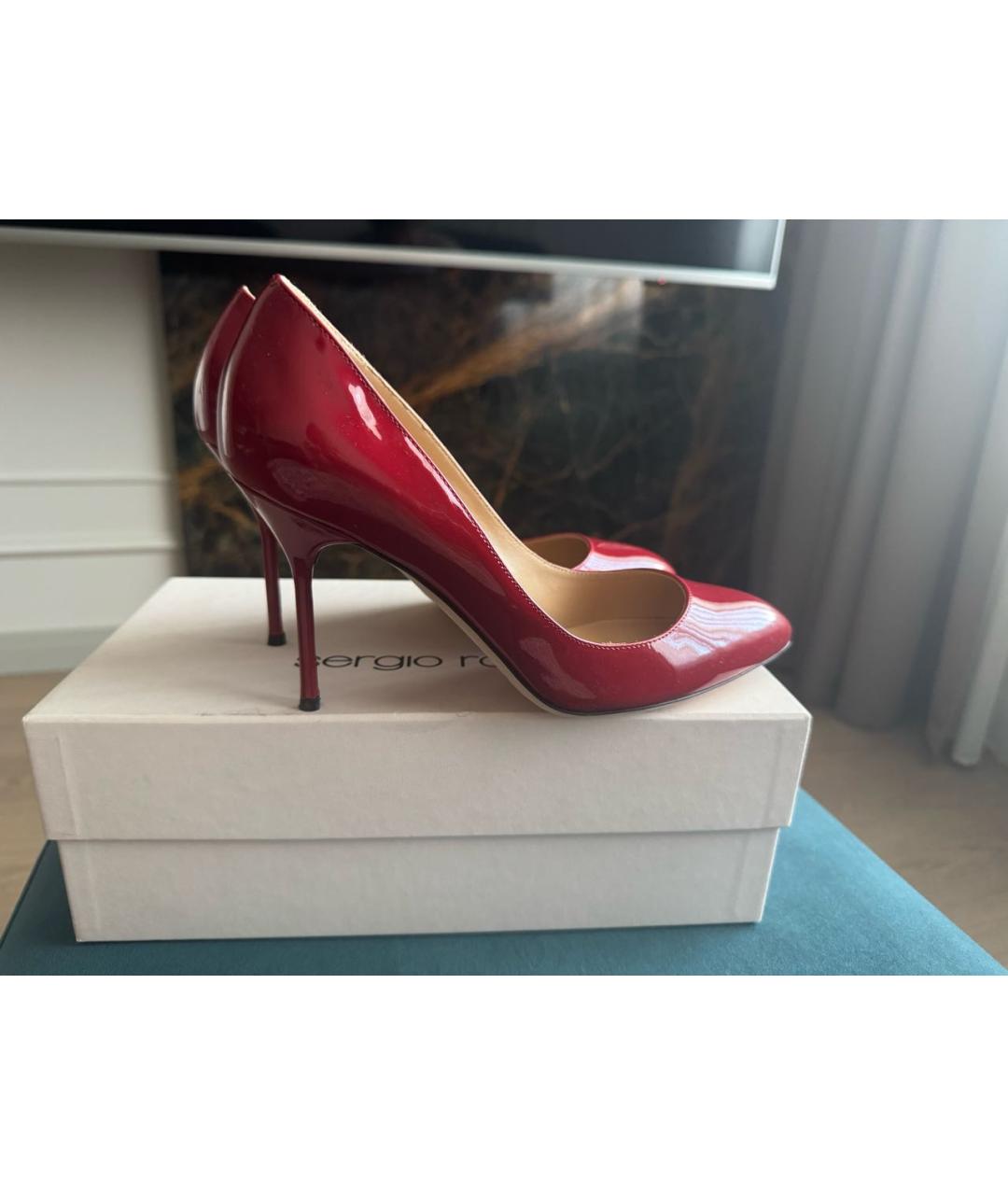 SERGIO ROSSI Красные туфли из лакированной кожи, фото 2