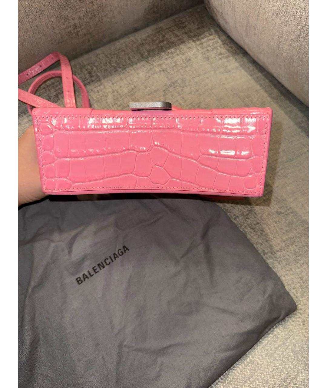 BALENCIAGA Розовая кожаная сумка тоут, фото 2