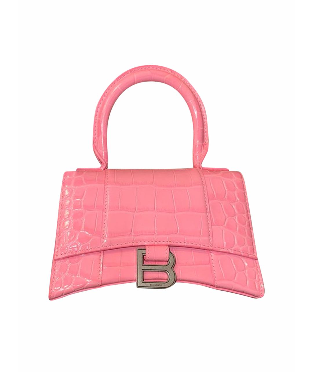 BALENCIAGA Розовая кожаная сумка тоут, фото 1