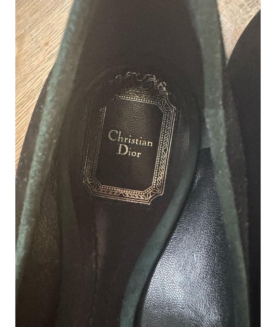 CHRISTIAN DIOR Черные замшевые балетки, фото 5