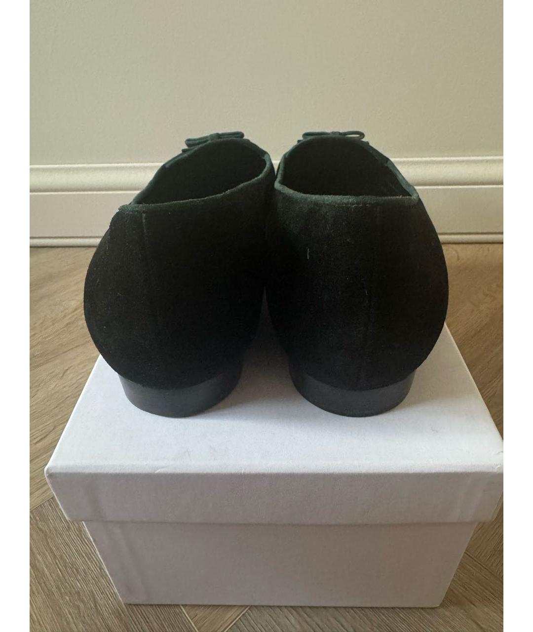 CHRISTIAN DIOR Черные замшевые балетки, фото 3