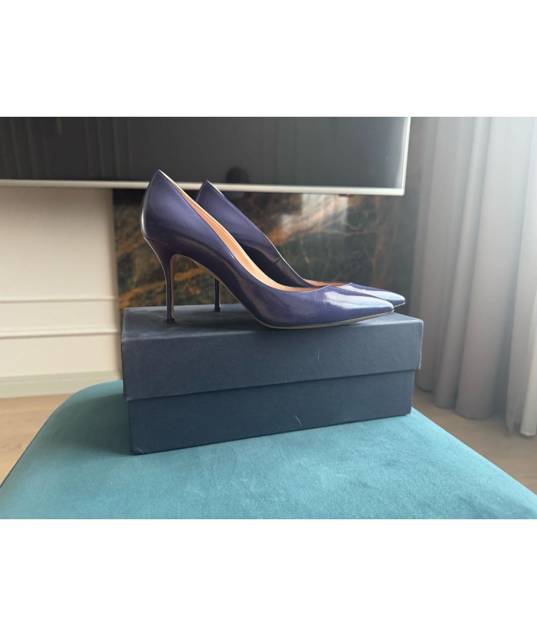 CASADEI Фиолетовые туфли из лакированной кожи, фото 2