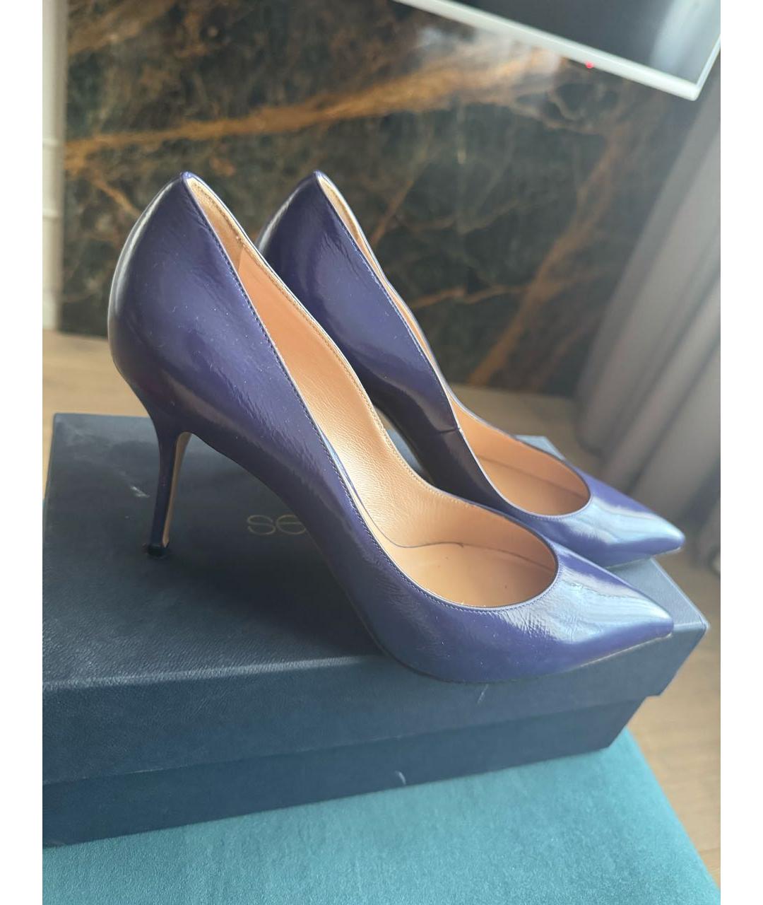 CASADEI Фиолетовые туфли из лакированной кожи, фото 4