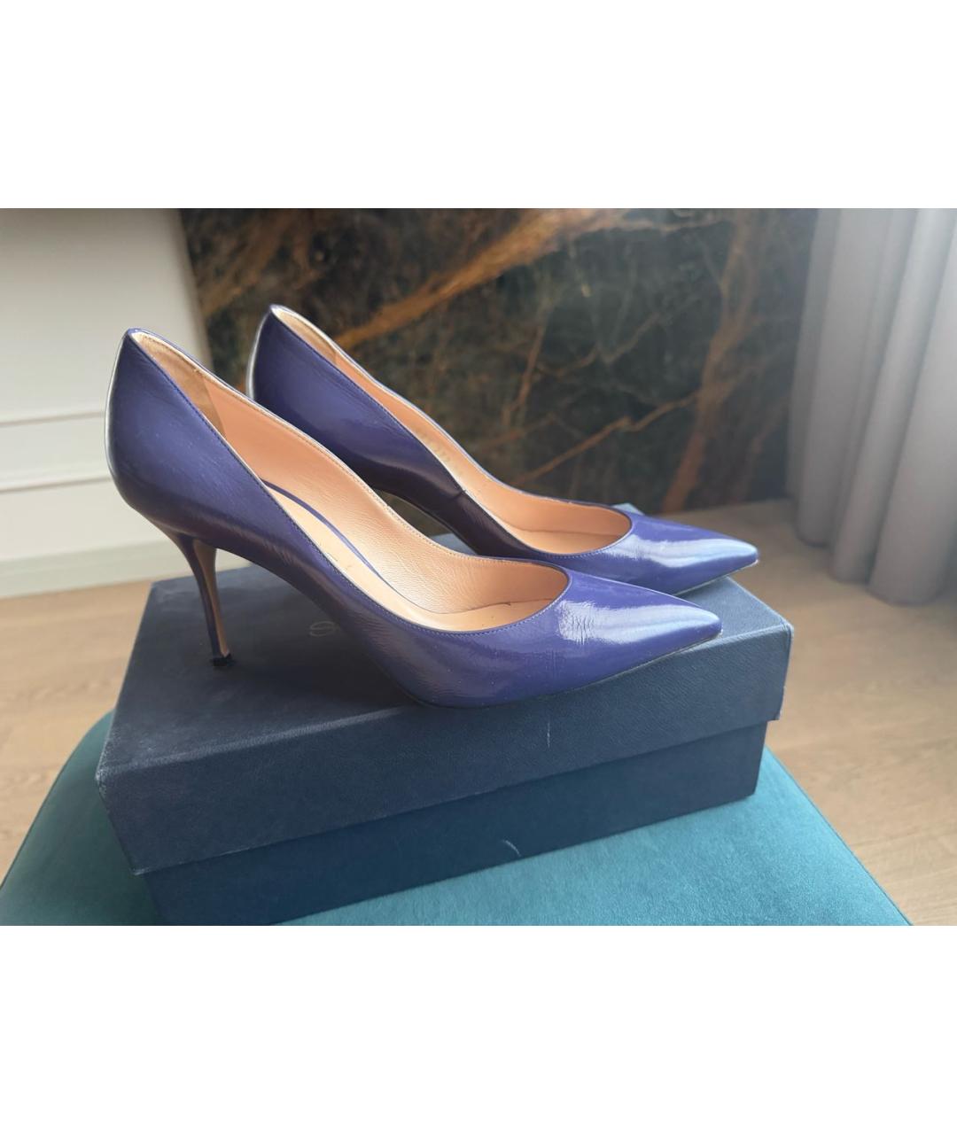 CASADEI Фиолетовые туфли из лакированной кожи, фото 5
