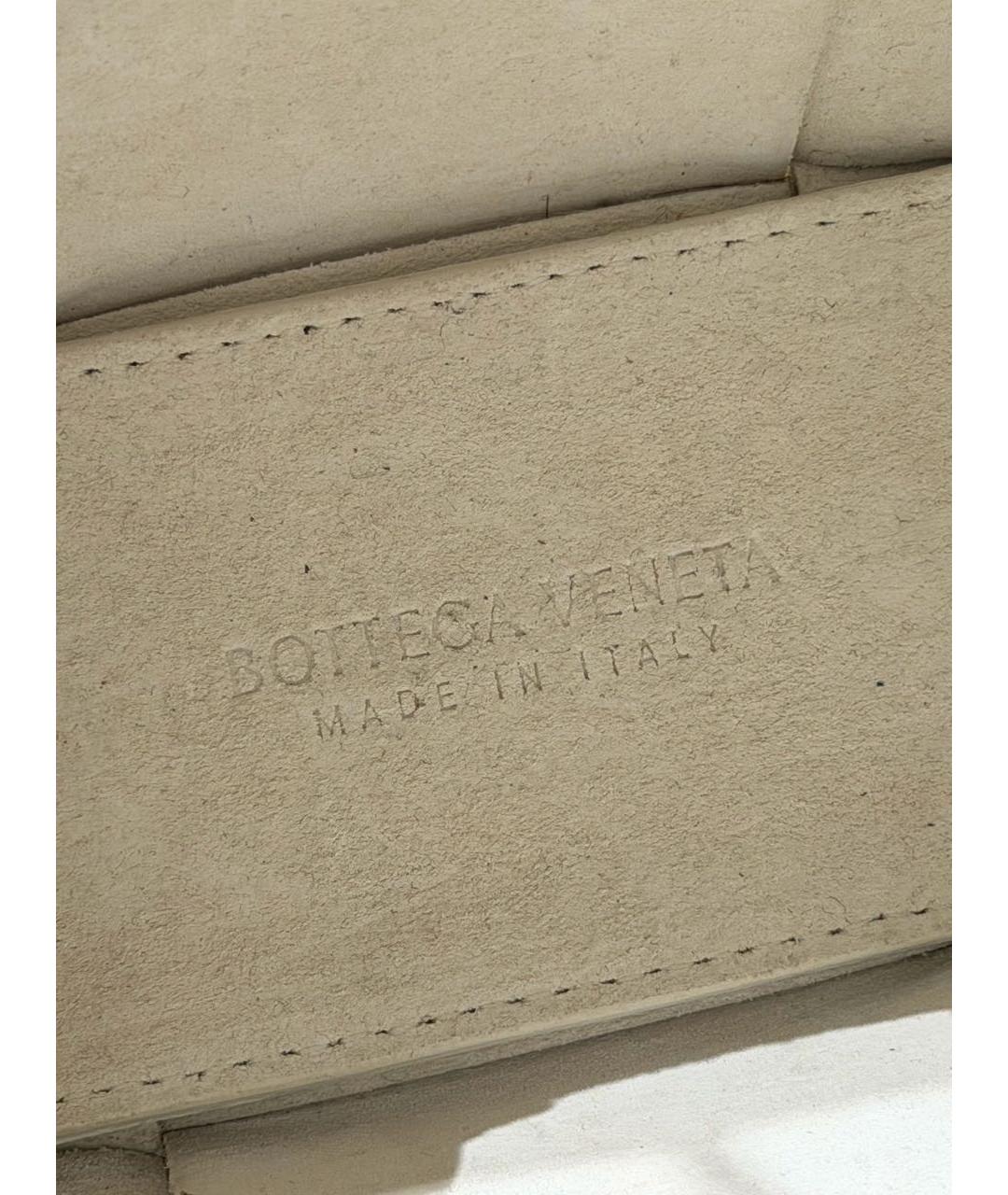 BOTTEGA VENETA Белая кожаная сумка с короткими ручками, фото 4