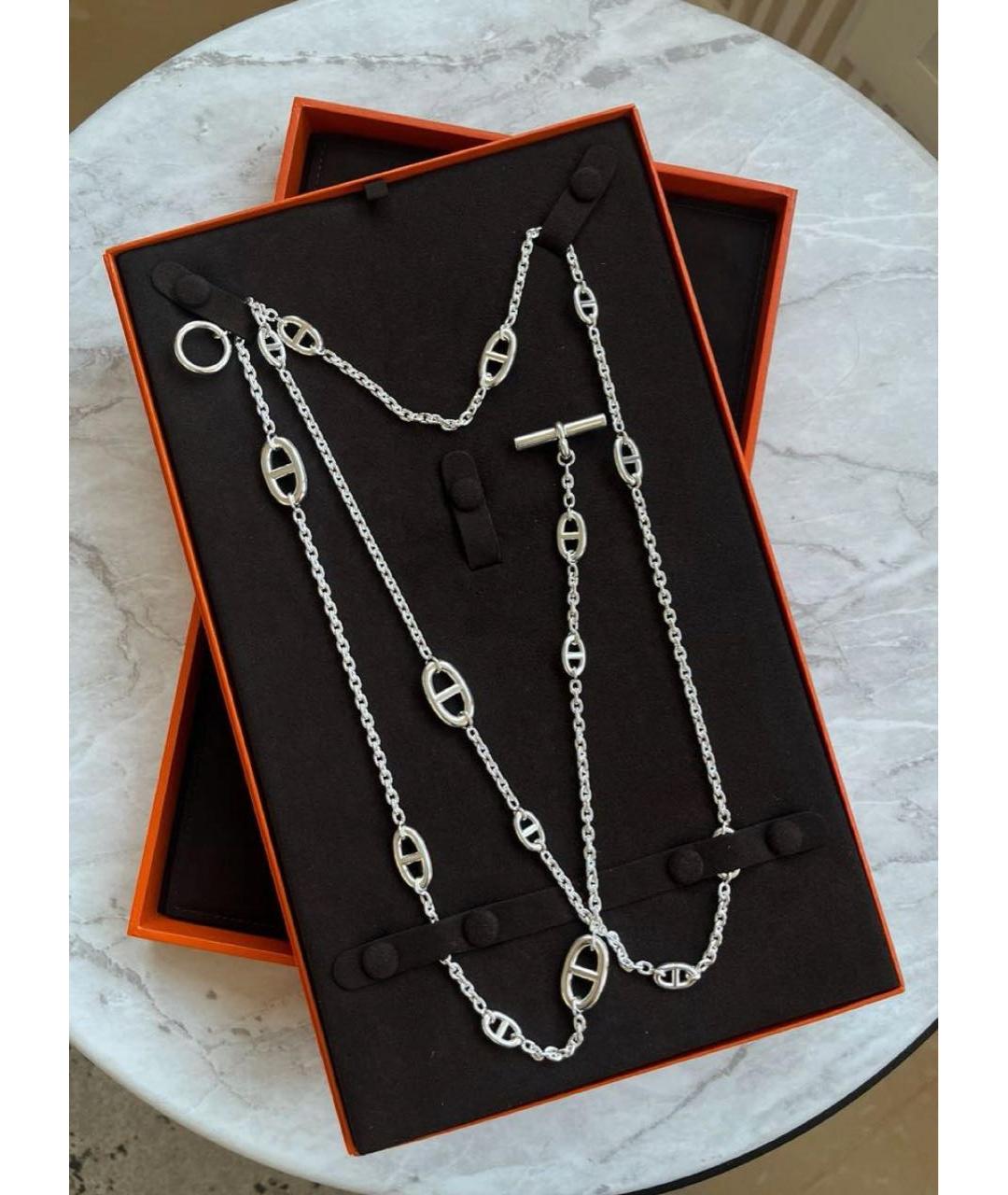 HERMES Серебряное серебряное колье, фото 3