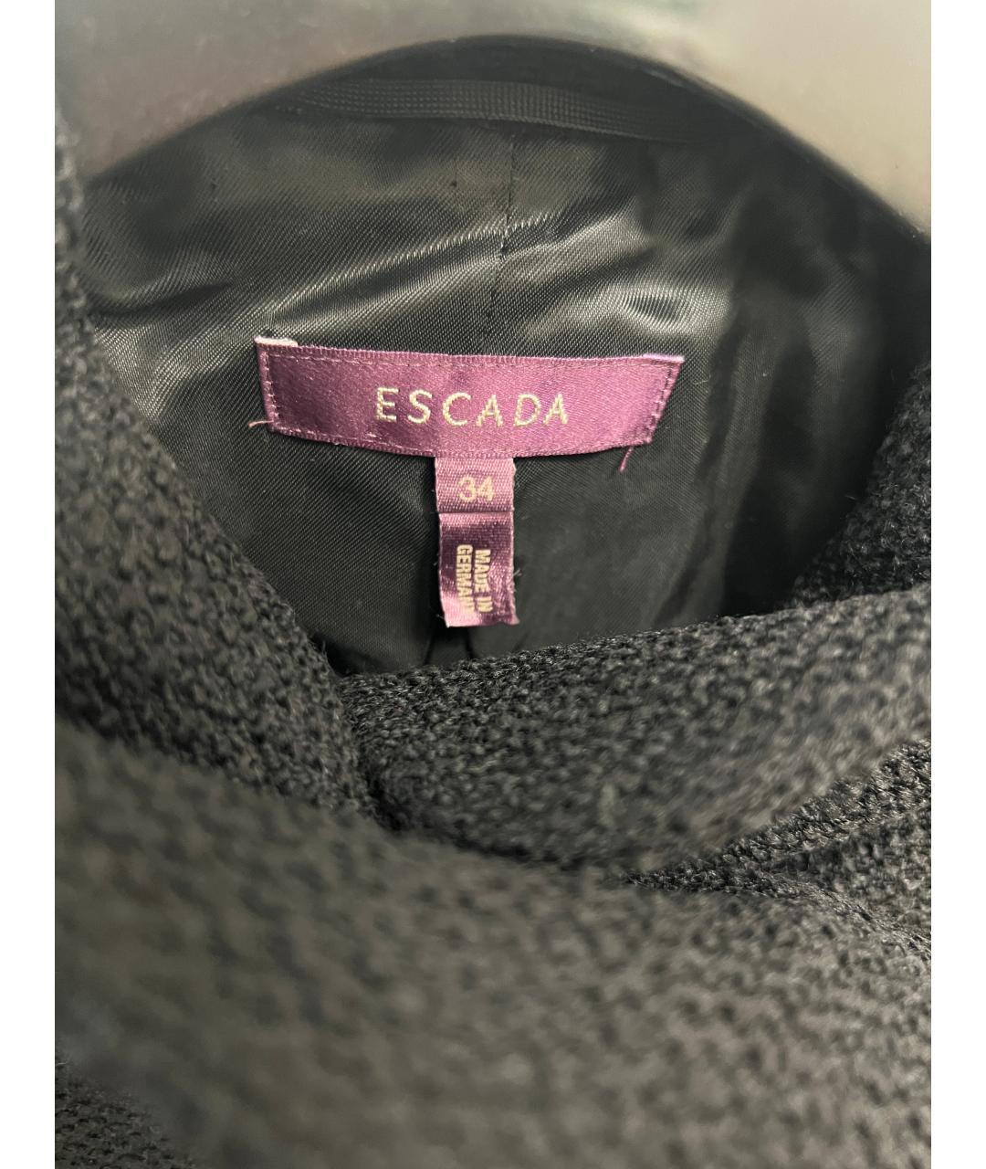 ESCADA Черный ацетатный жакет/пиджак, фото 3