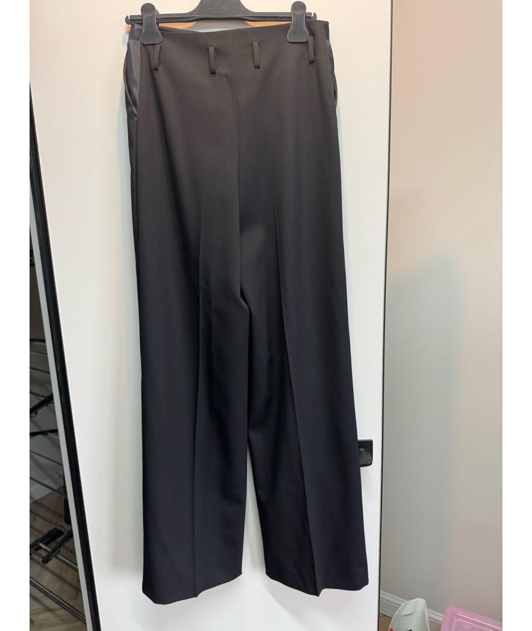 LANVIN Черные шерстяные брюки широкие, фото 2