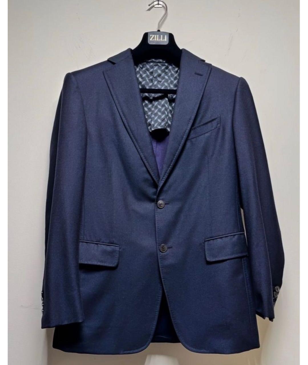ZILLI Синий шелковый пиджак, фото 5