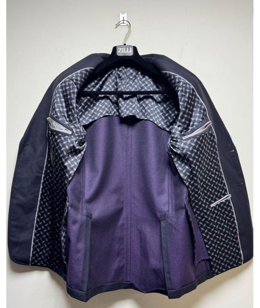 ZILLI Синий шелковый пиджак, фото 3