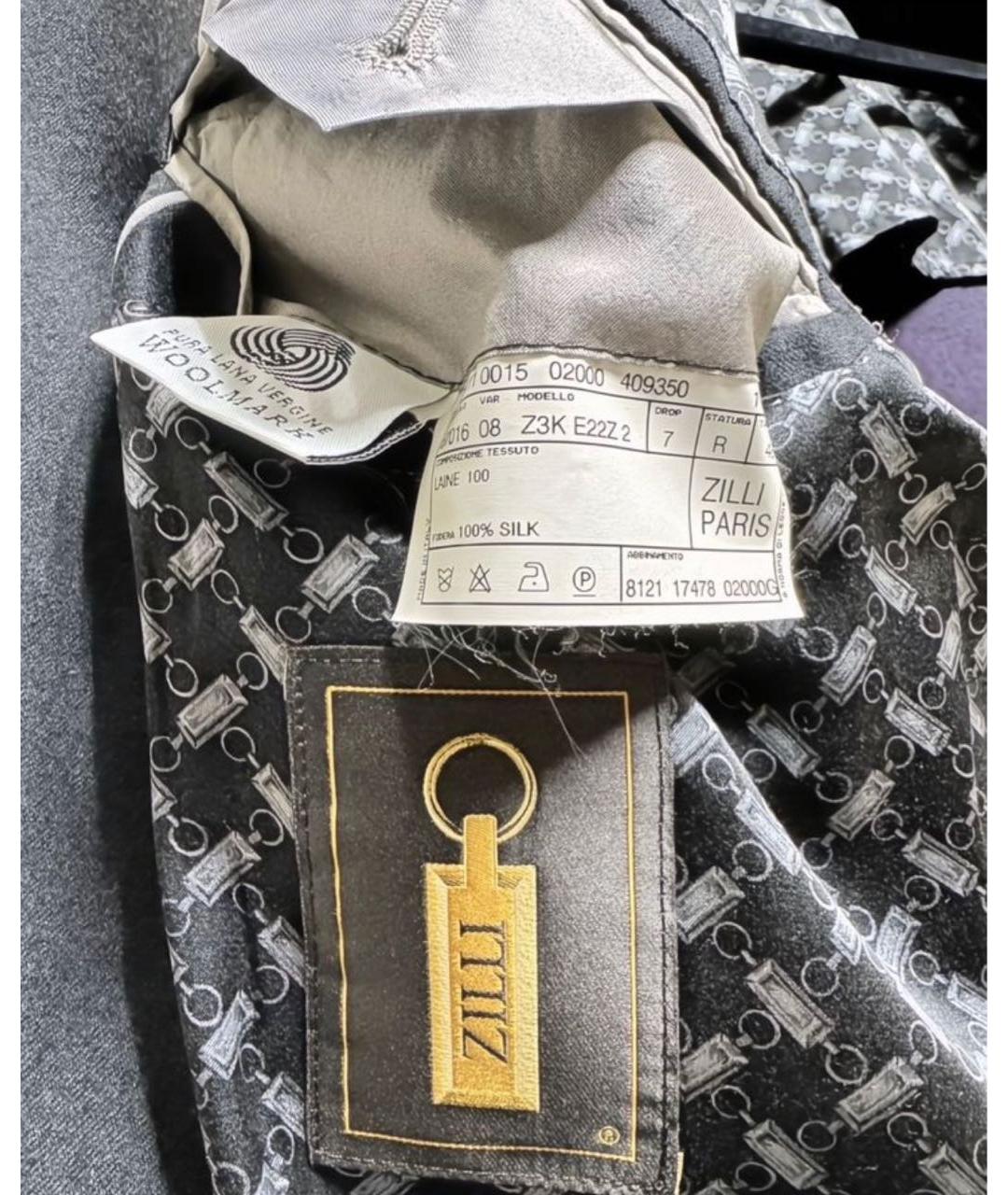 ZILLI Синий шелковый пиджак, фото 7
