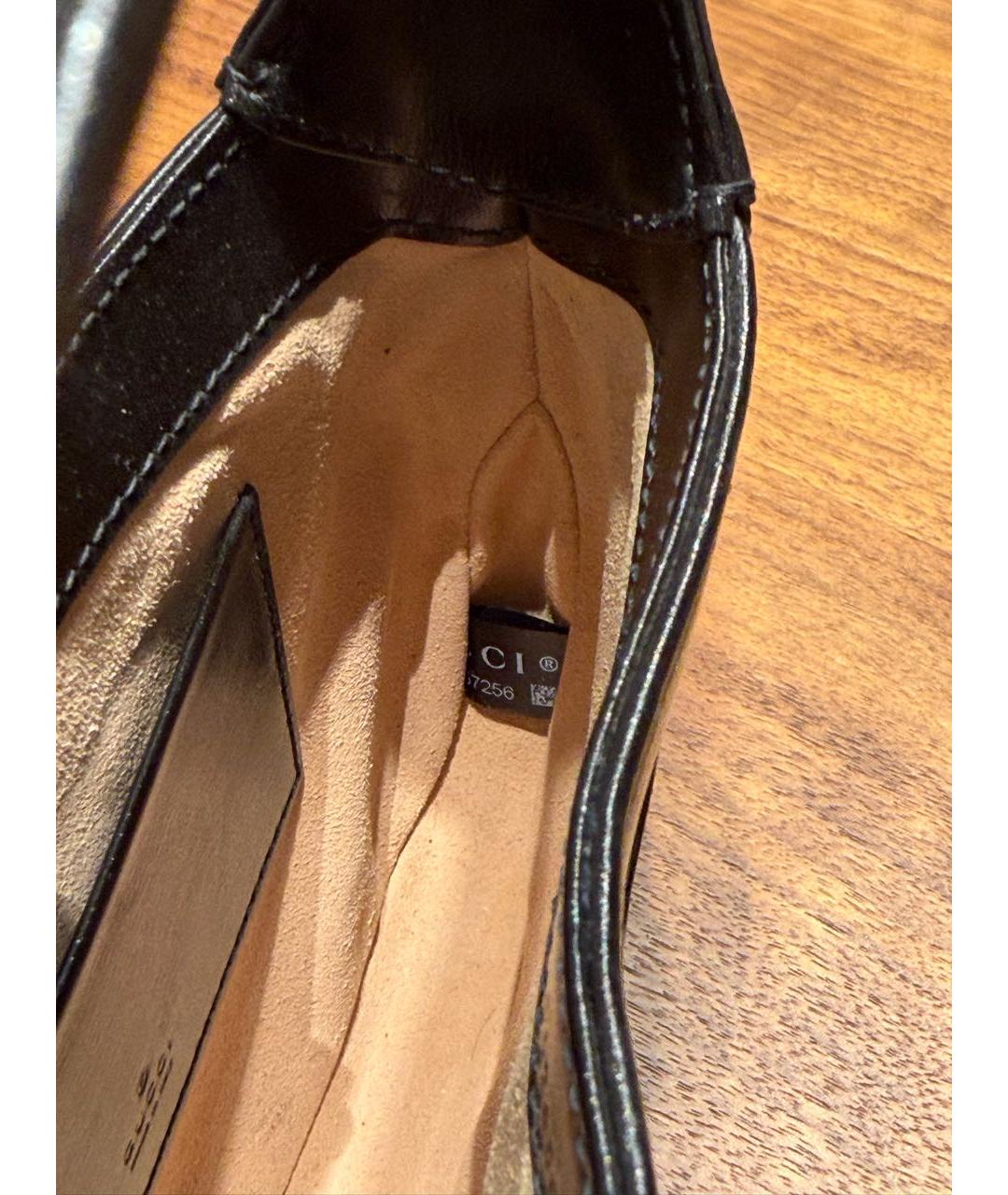 GUCCI Черная кожаная сумка с короткими ручками, фото 5