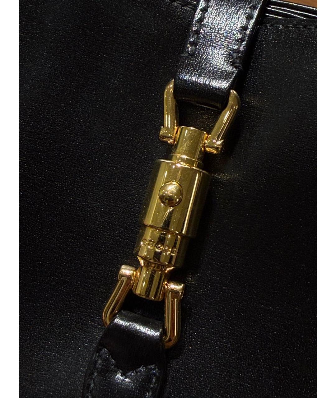 GUCCI Черная кожаная сумка с короткими ручками, фото 3