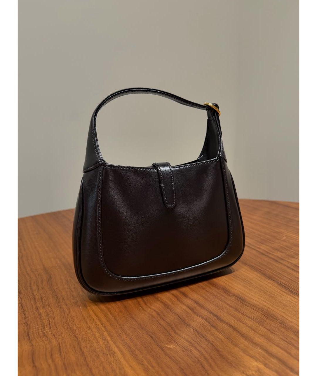 GUCCI Черная кожаная сумка с короткими ручками, фото 2