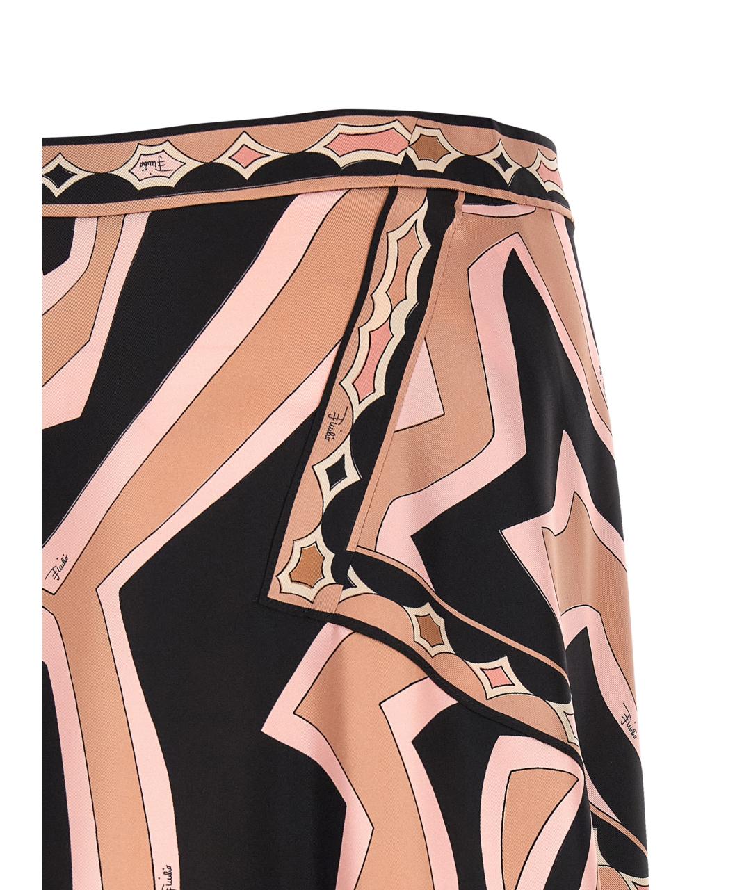 EMILIO PUCCI Мульти шелковая юбка макси, фото 4