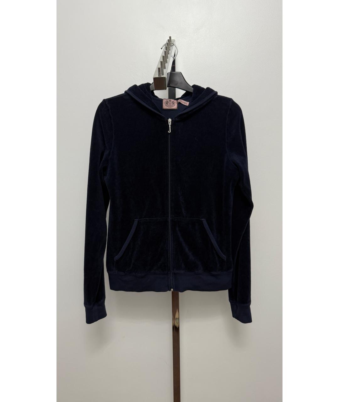 JUICY COUTURE Синий велюровый костюм с брюками, фото 7