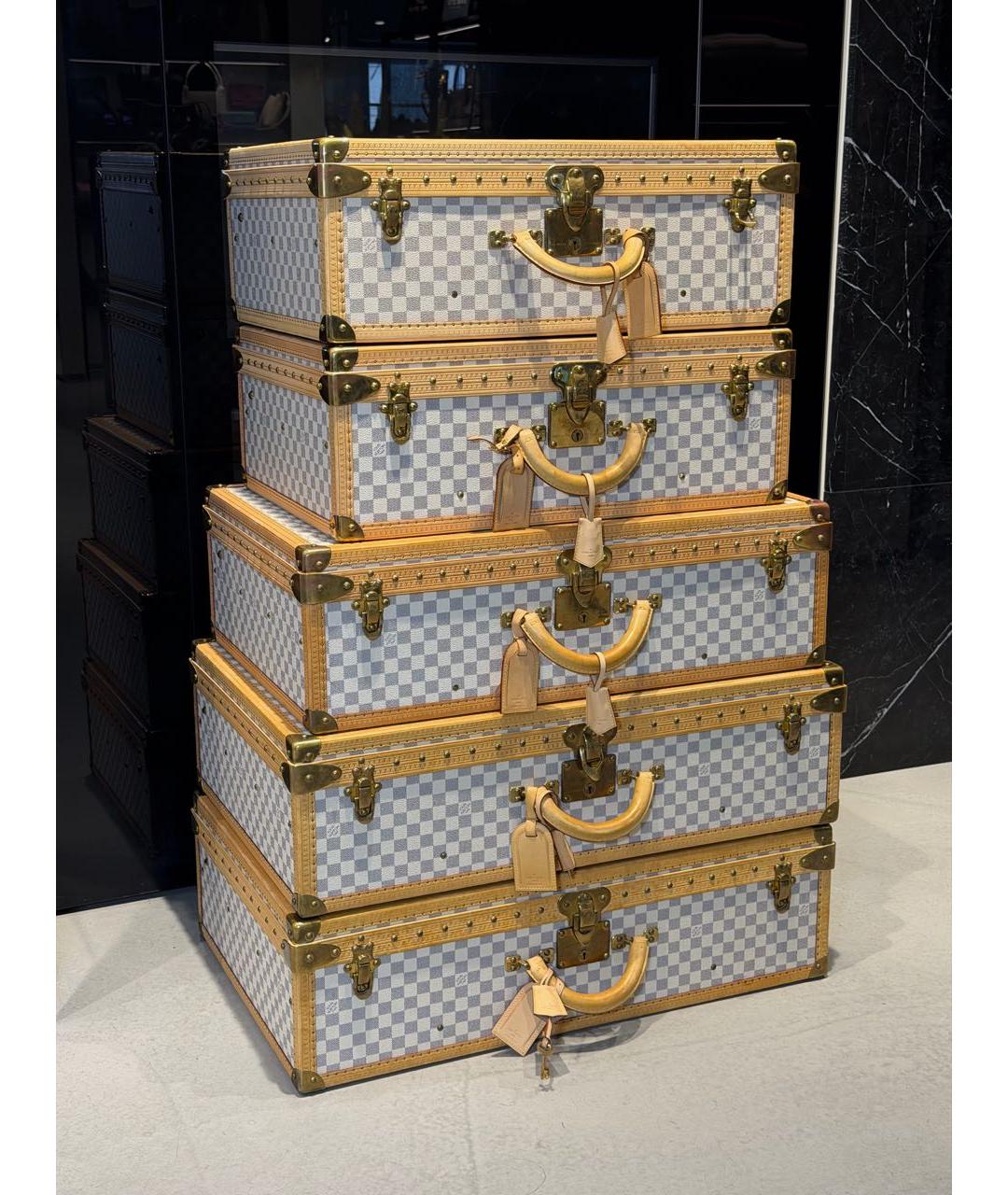 LOUIS VUITTON Белый кожаный чемодан, фото 2