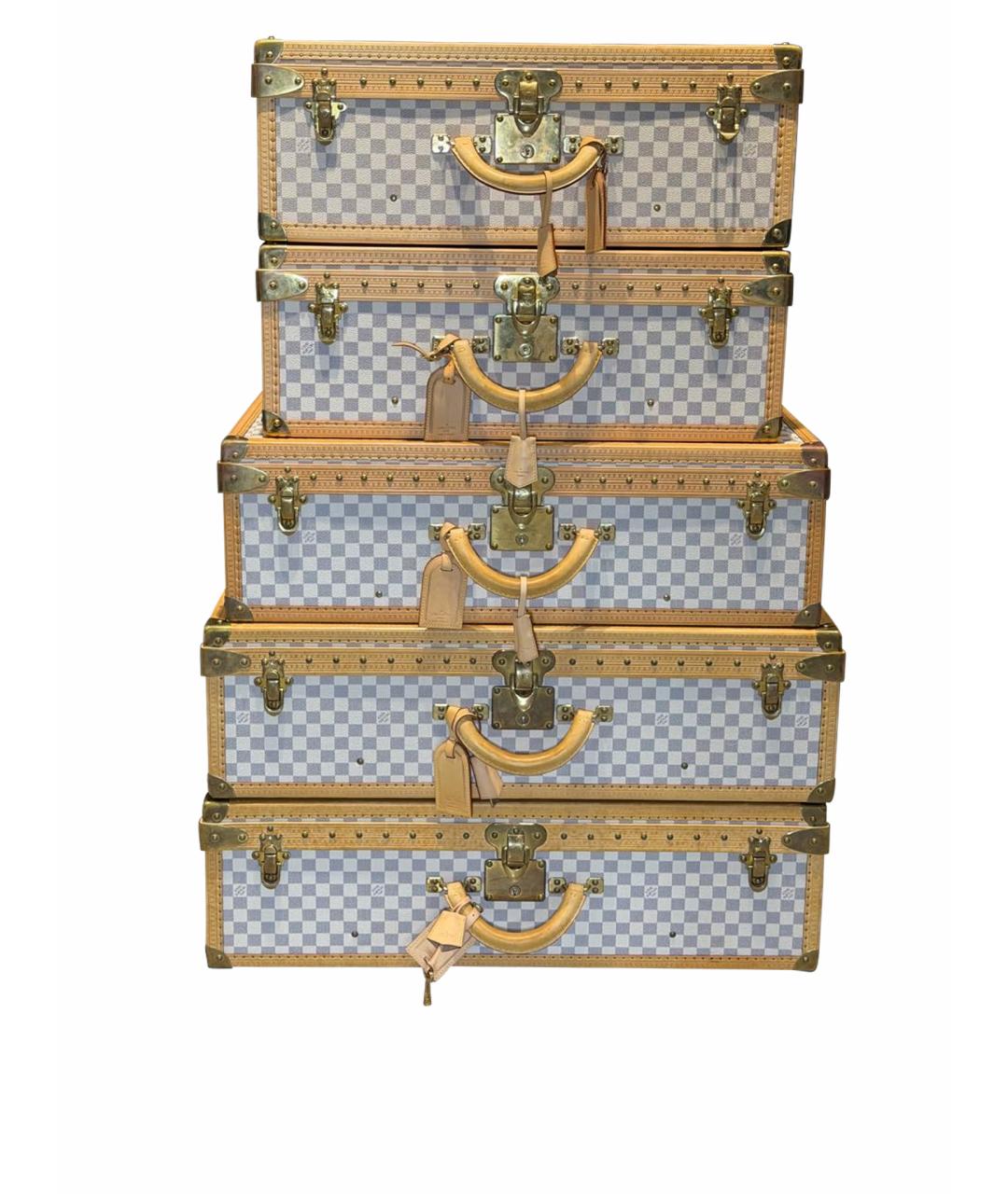 LOUIS VUITTON Белый кожаный чемодан, фото 1