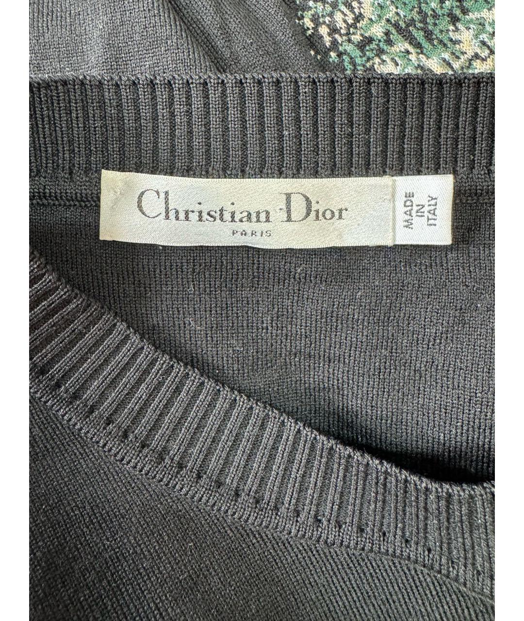 CHRISTIAN DIOR Черный шерстяной джемпер / свитер, фото 5
