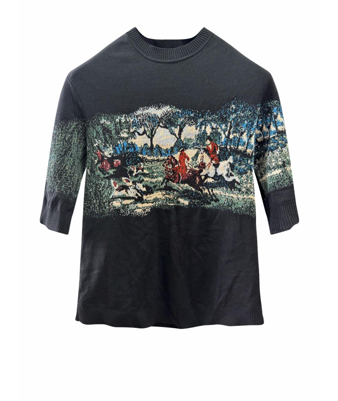 CHRISTIAN DIOR Черный шерстяной джемпер / свитер, фото 1