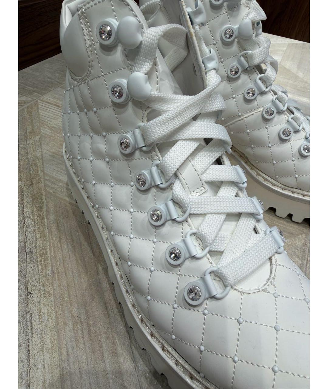 LE SILLA Белые кожаные ботинки, фото 6