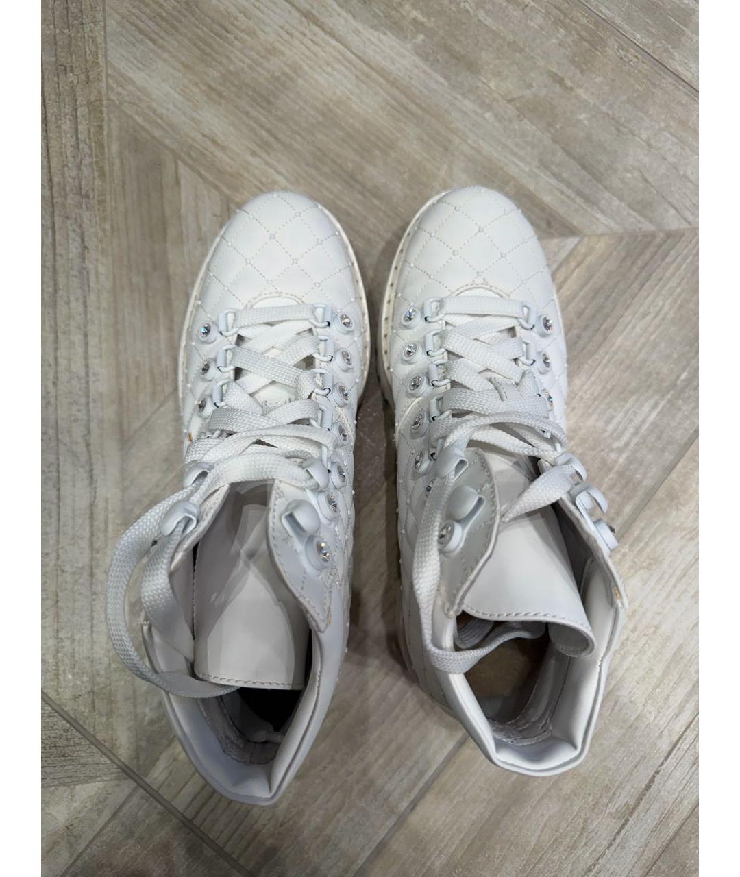 LE SILLA Белые кожаные ботинки, фото 3