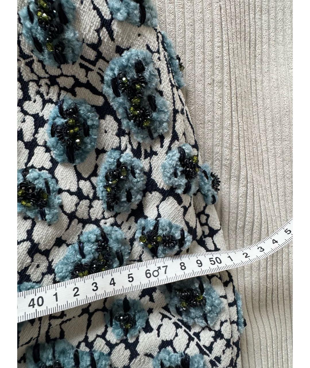 CHRISTIAN DIOR Мульти полиэстеровая юбка миди, фото 7