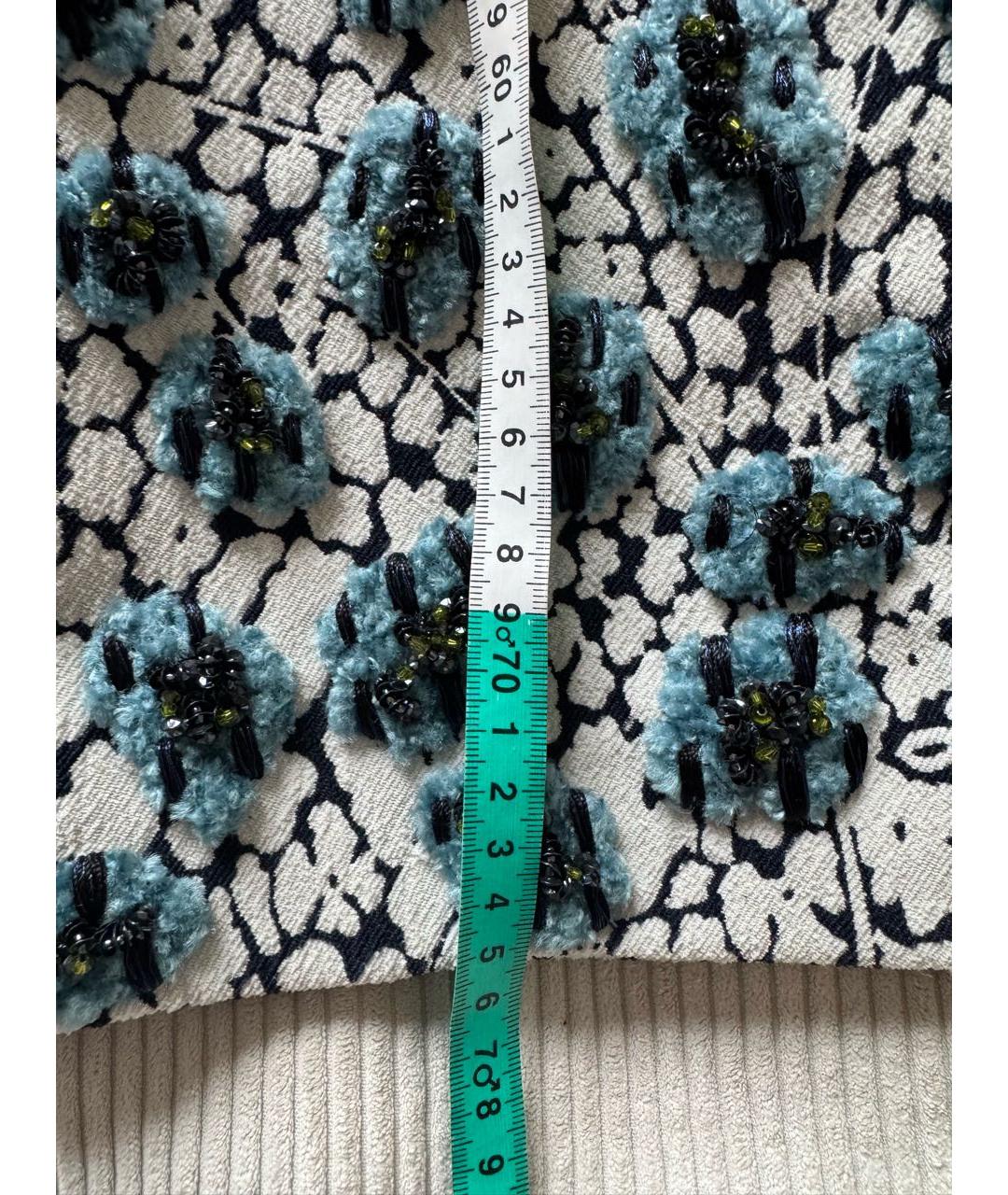 CHRISTIAN DIOR Мульти полиэстеровая юбка миди, фото 8