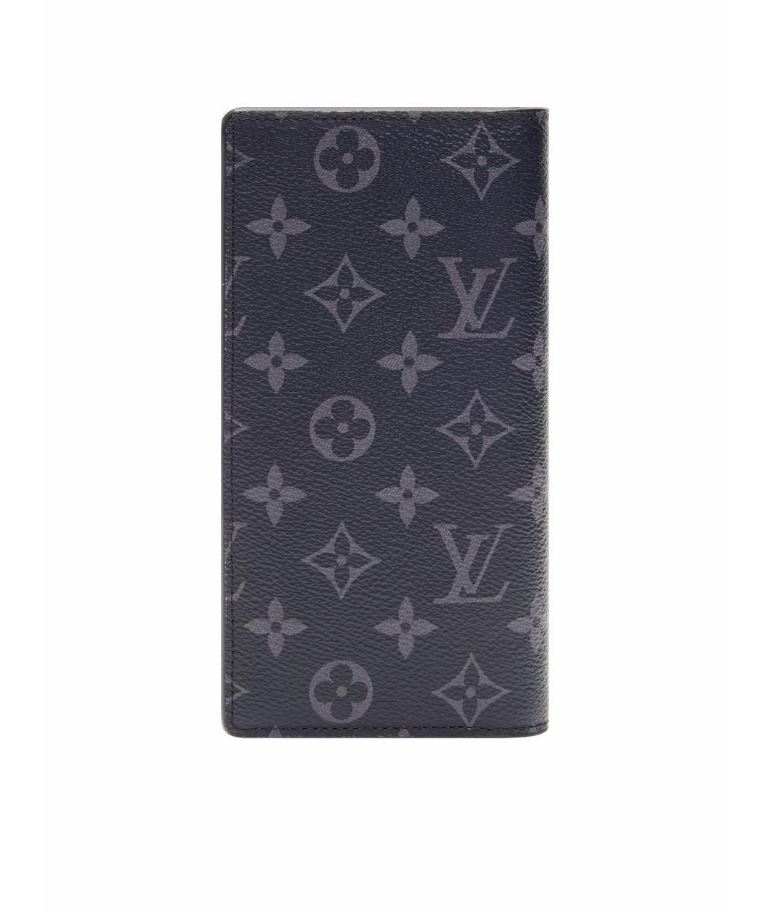 LOUIS VUITTON Черный кожаный кошелек, фото 1