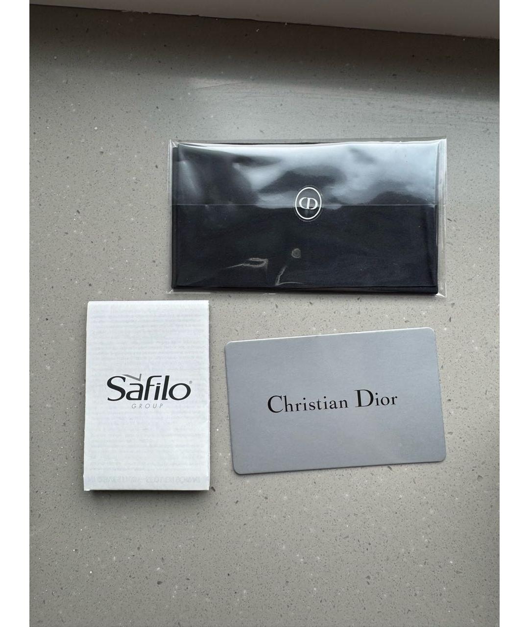 CHRISTIAN DIOR Черные пластиковые солнцезащитные очки, фото 6
