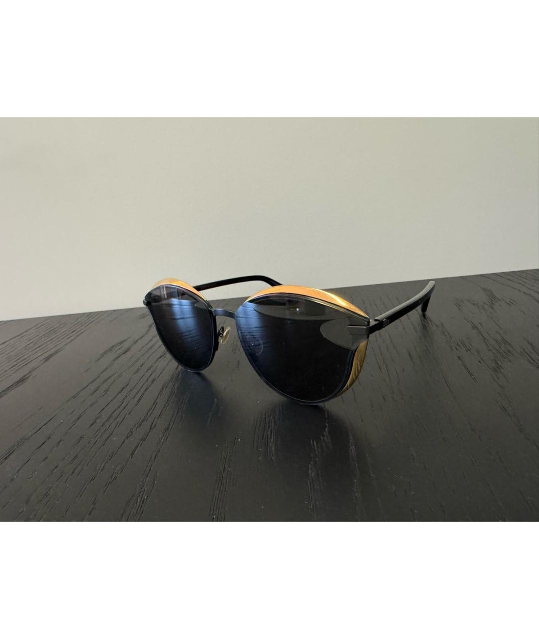 CHRISTIAN DIOR Черные пластиковые солнцезащитные очки, фото 2