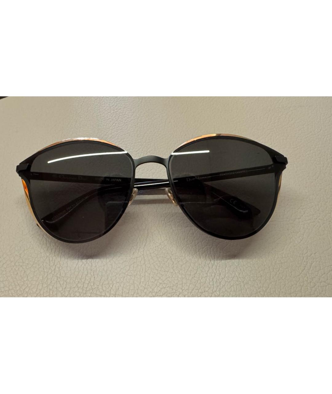 CHRISTIAN DIOR Черные пластиковые солнцезащитные очки, фото 9