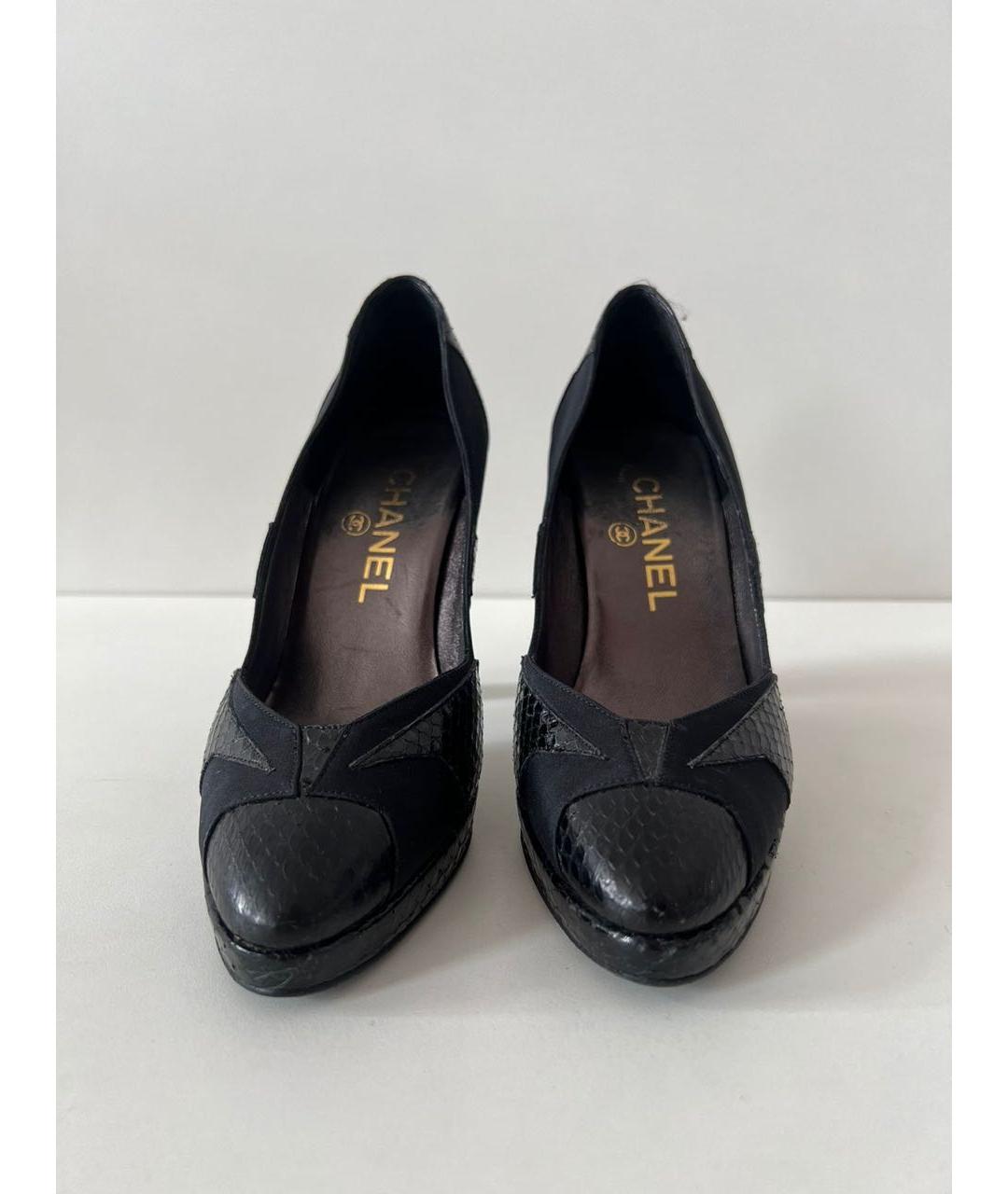 CHANEL Черные кожаные туфли, фото 2