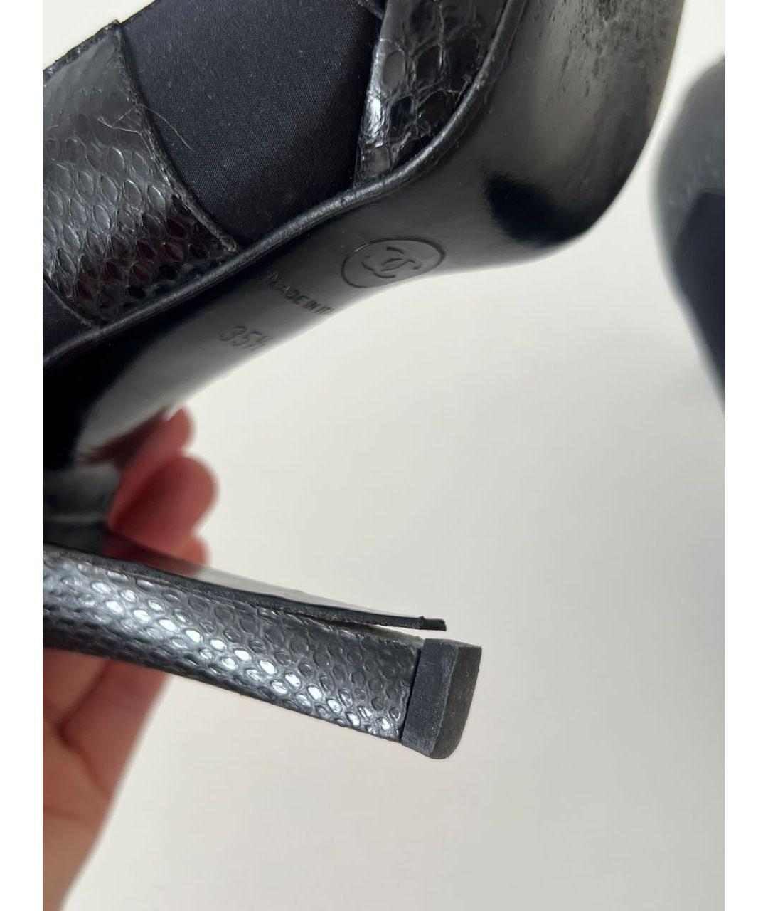 CHANEL Черные кожаные туфли, фото 5