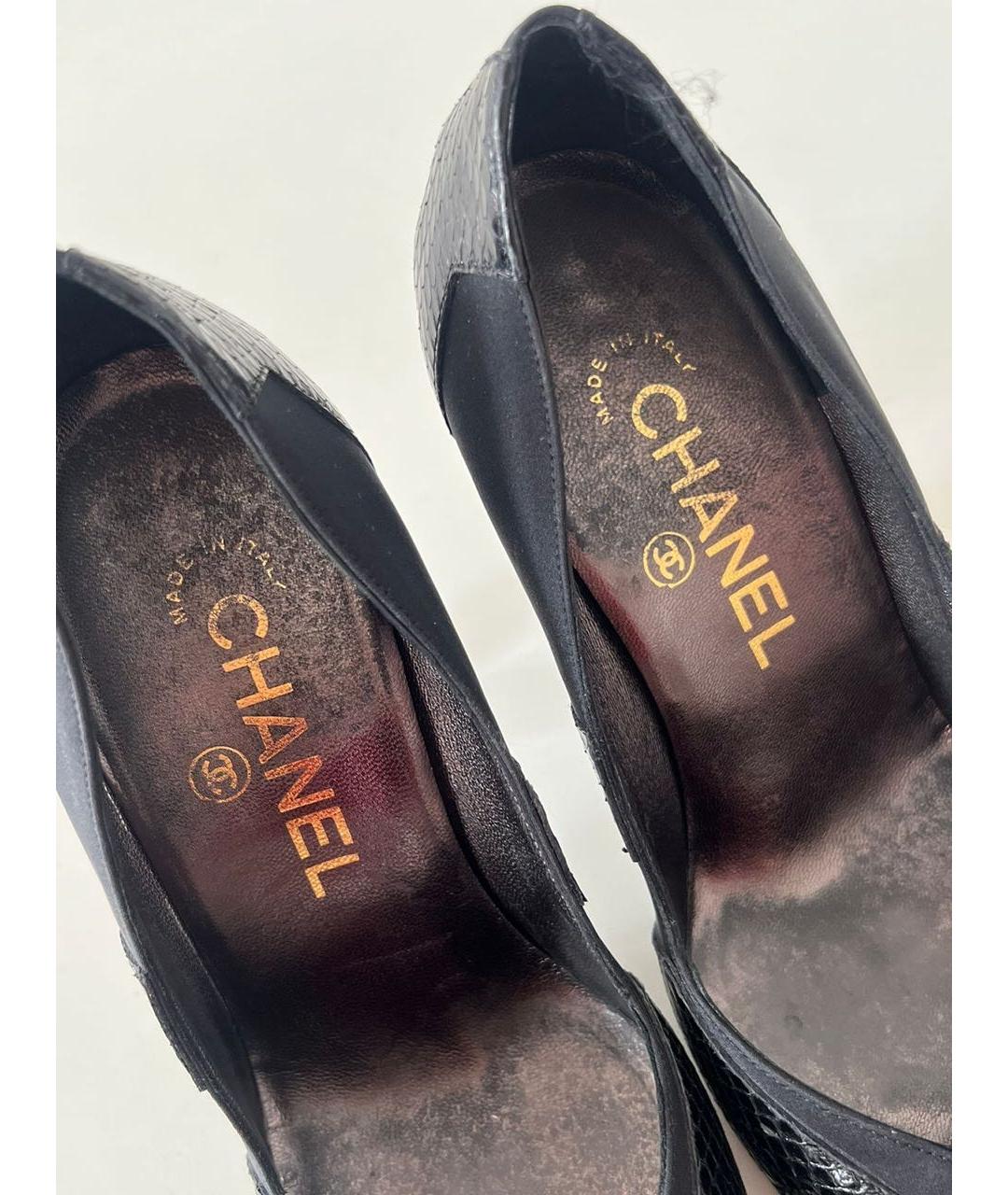 CHANEL Черные кожаные туфли, фото 3