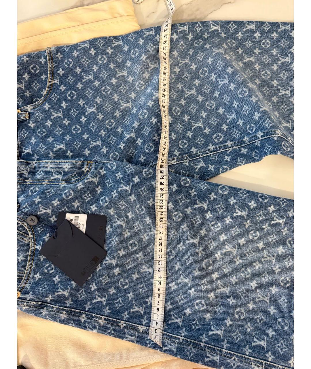 LOUIS VUITTON Синие джинсы клеш, фото 5