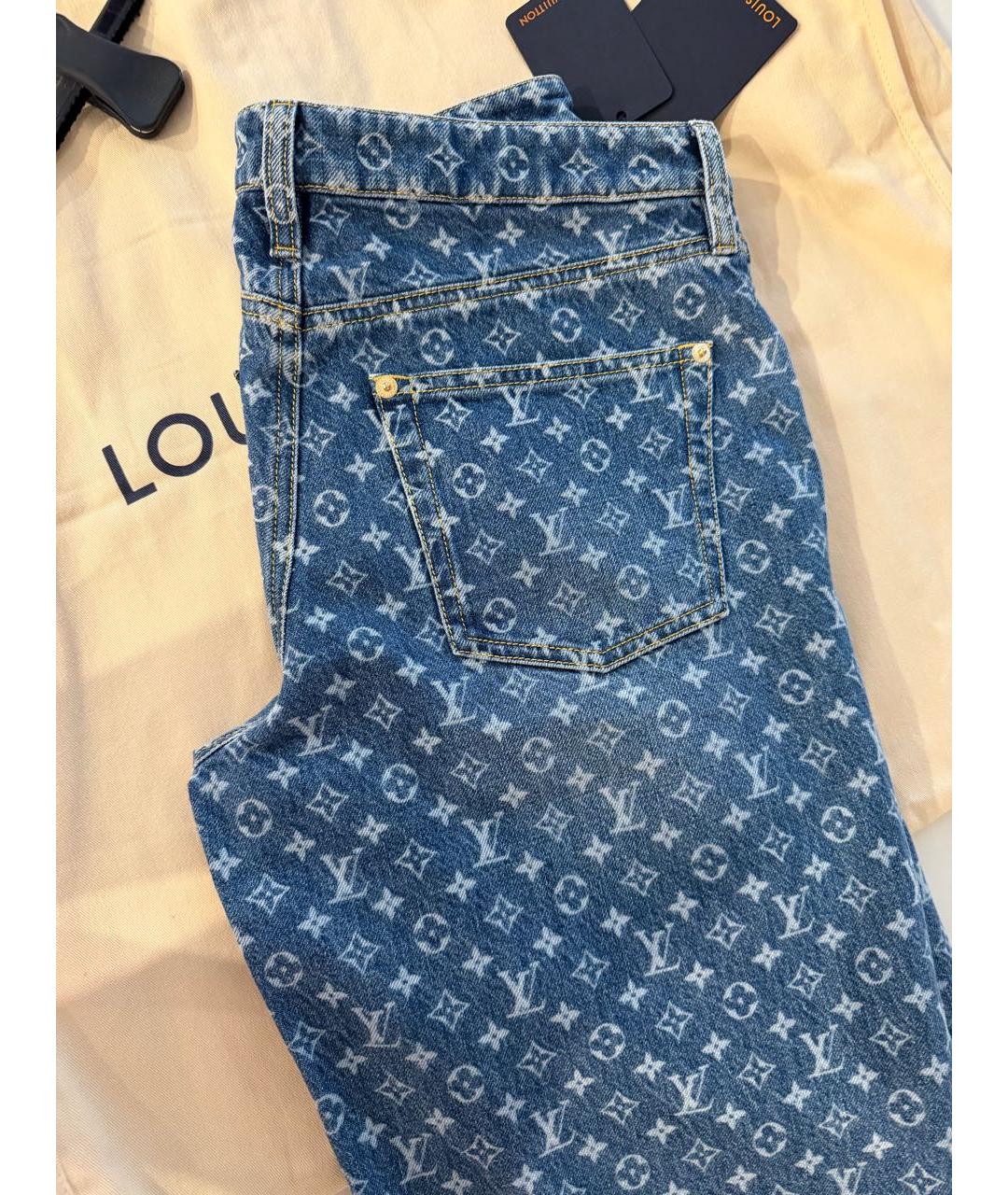 LOUIS VUITTON Синие джинсы клеш, фото 2